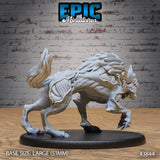 Undead Dire Wolf Miniature - Mini Megastore