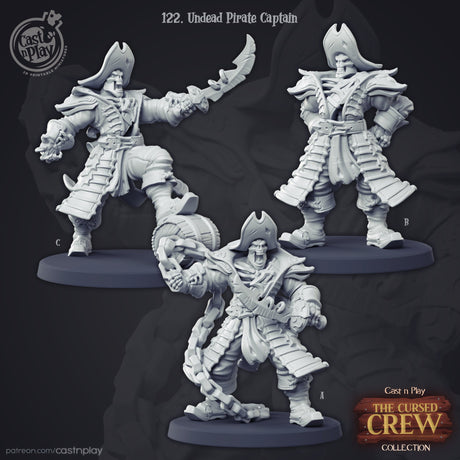 Undead Pirate Captain Miniature - Mini Megastore