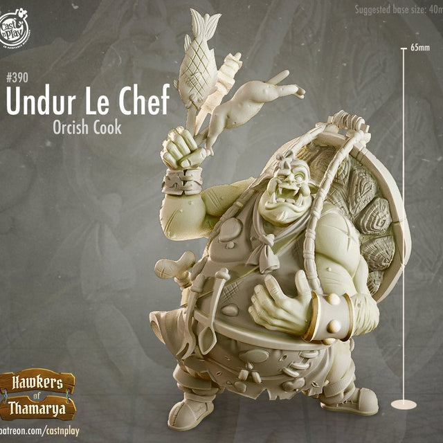 Undur Le Chef - Orc Chef Miniature - Mini Megastore