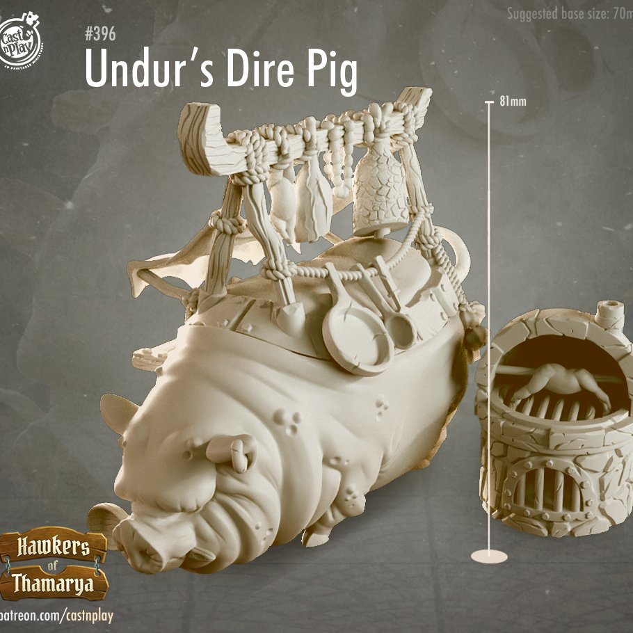 Undur's Dire Pig Miniature - Mini Megastore