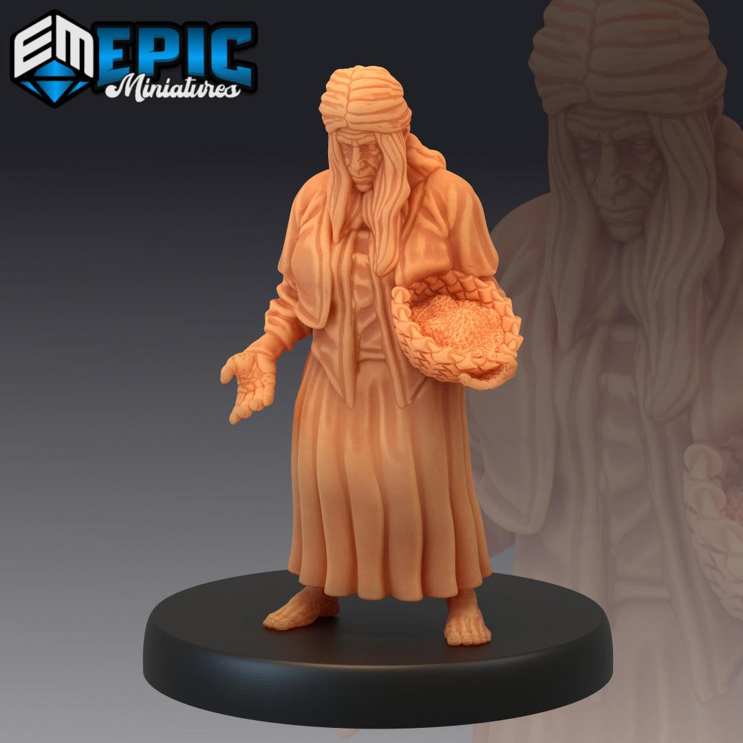 Villagers - Human Female Beggar Miniature - Mini Megastore