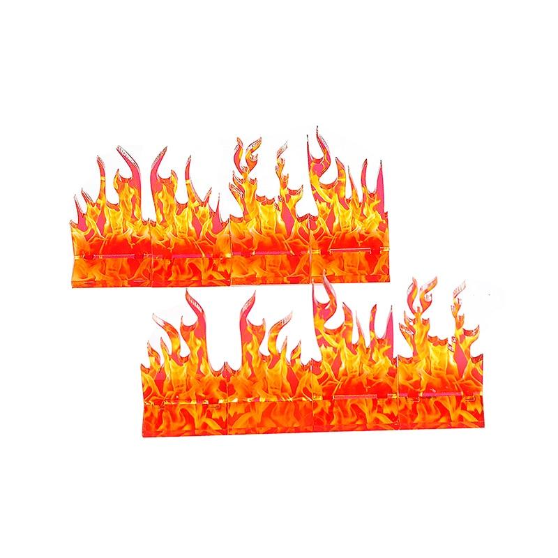 Wall of Fire Miniature (Set of 8) Spell Effects Flame Terrain - Mini Megastore