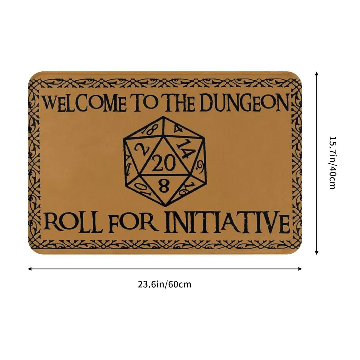 Welcome To The Dungeons Roll For Initiative Bath Mat / Bedroom Mat, Doormat - Mini Megastore