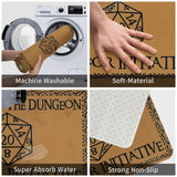 Welcome To The Dungeons Roll For Initiative Bath Mat / Bedroom Mat, Doormat - Mini Megastore