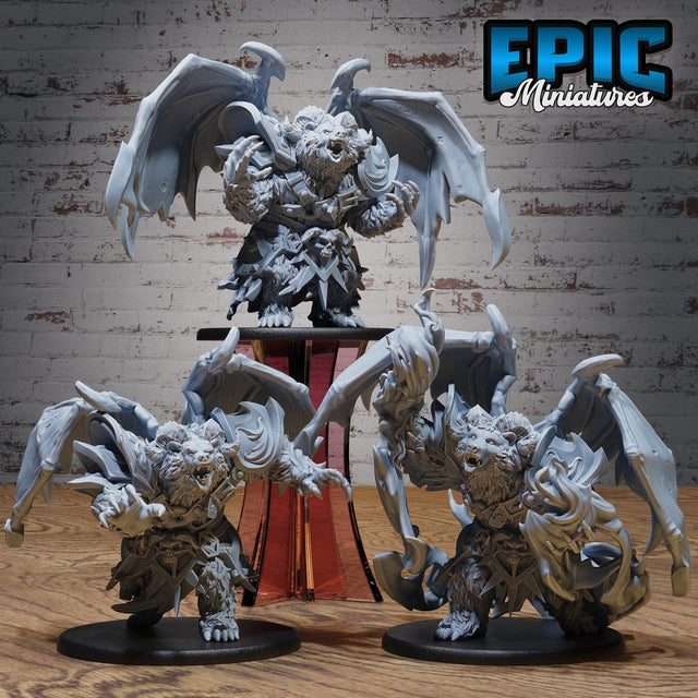 Winged Bear Druid Miniature - Mini Megastore