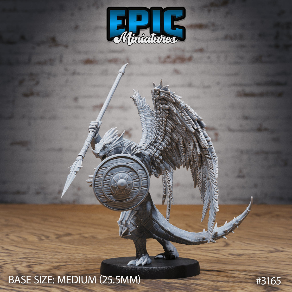 Winged Half Dragon Miniature - Mini Megastore