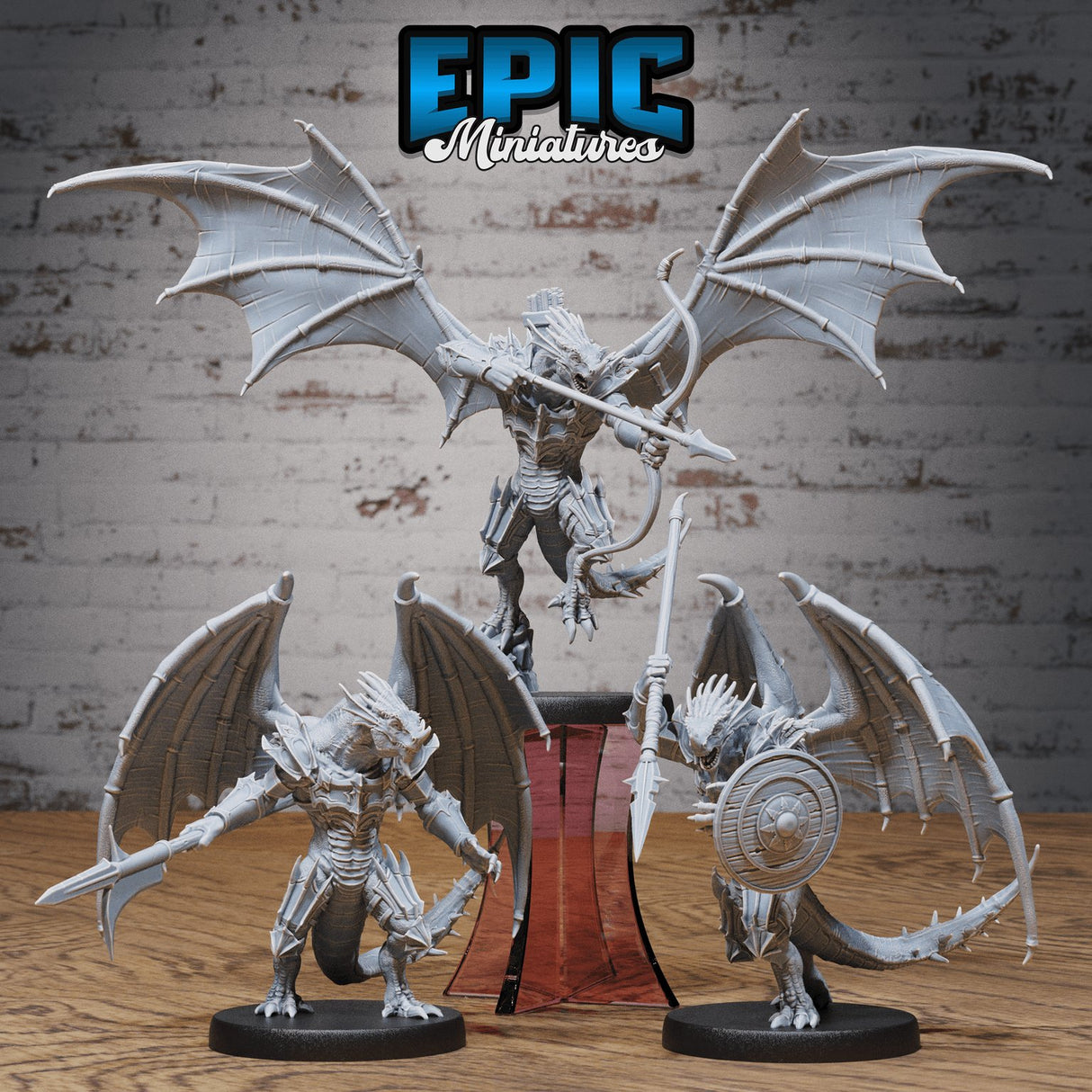 Winged Half Dragon Miniature - Mini Megastore