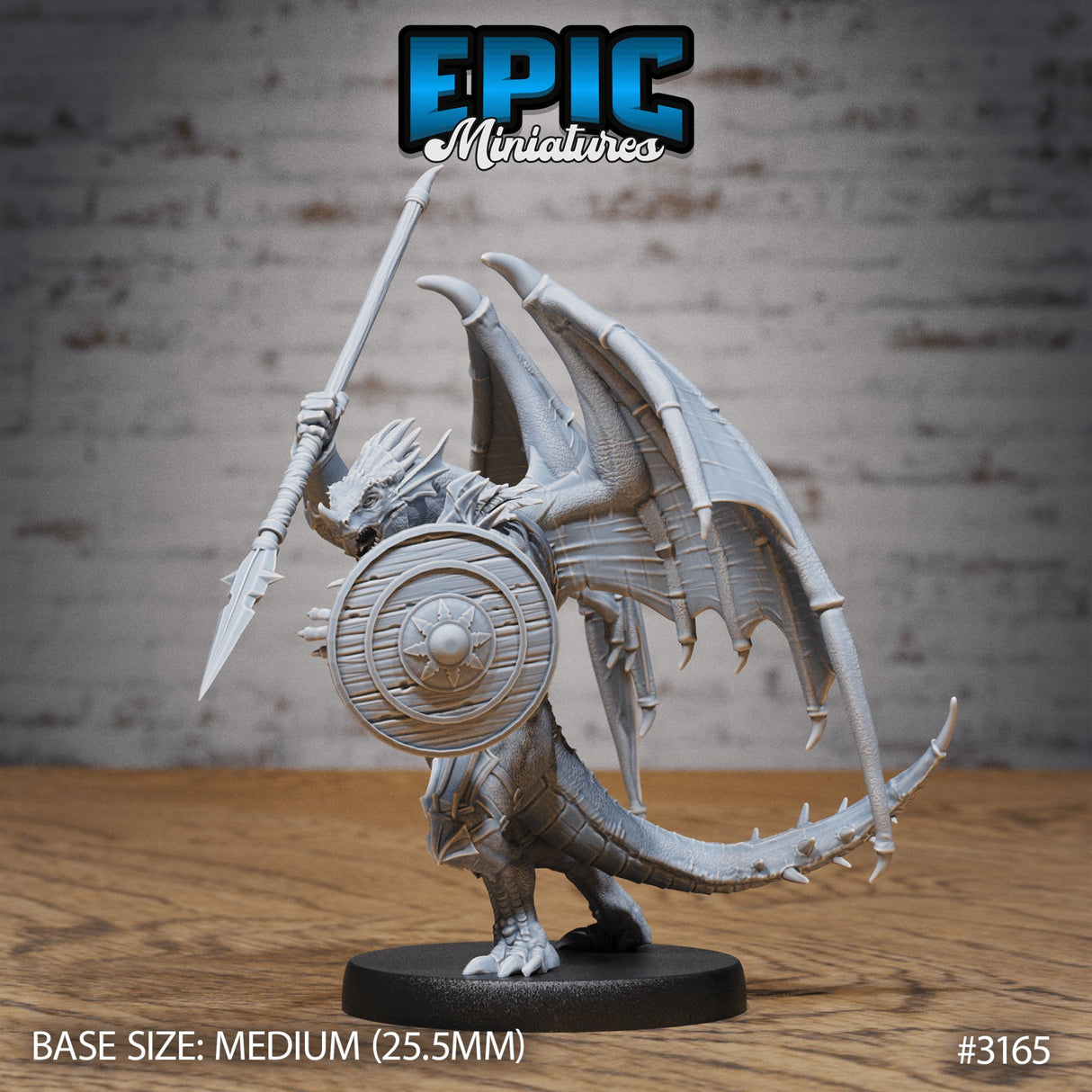 Winged Half Dragon Miniature - Mini Megastore