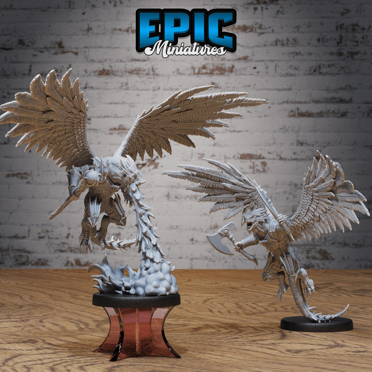 Winged Half Dragon Miniature - Mini Megastore