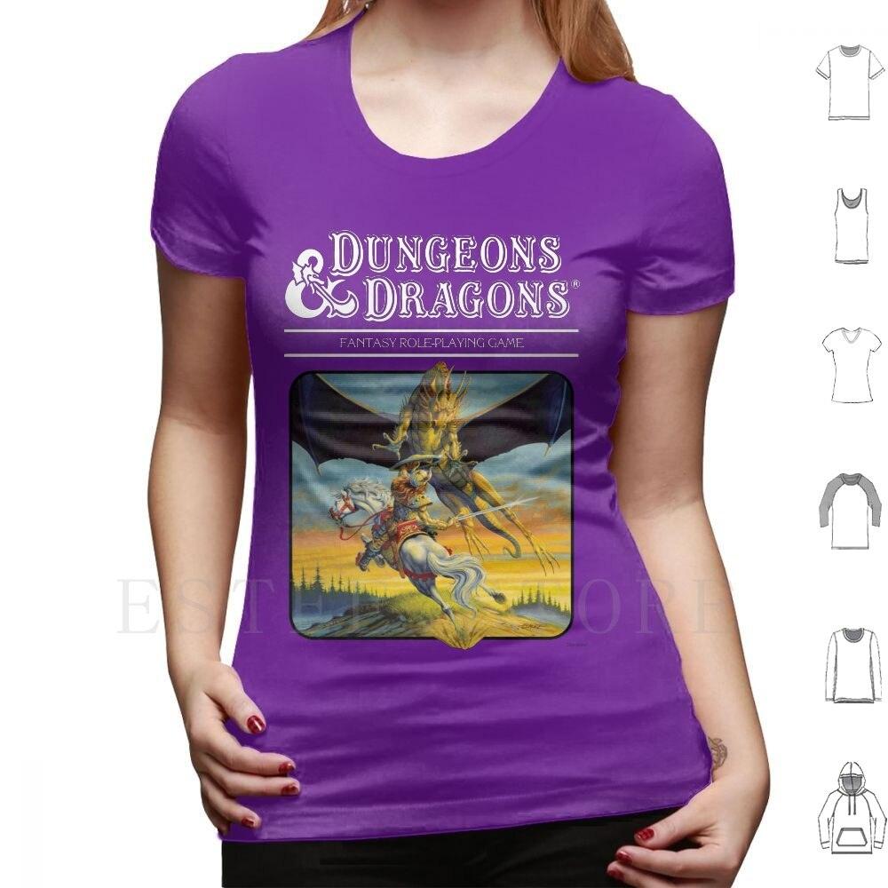 Women's Classic D&D art shirt with dragon - Mini Megastore