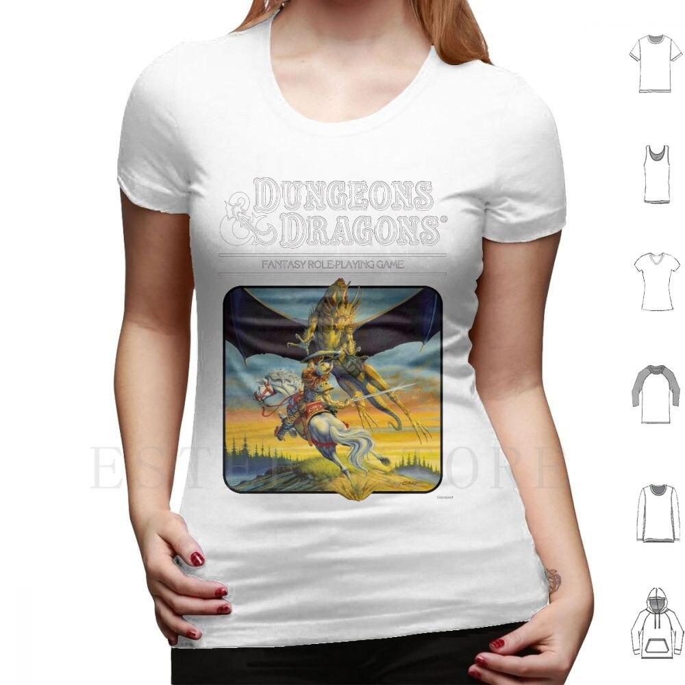 Women's Classic D&D art shirt with dragon - Mini Megastore