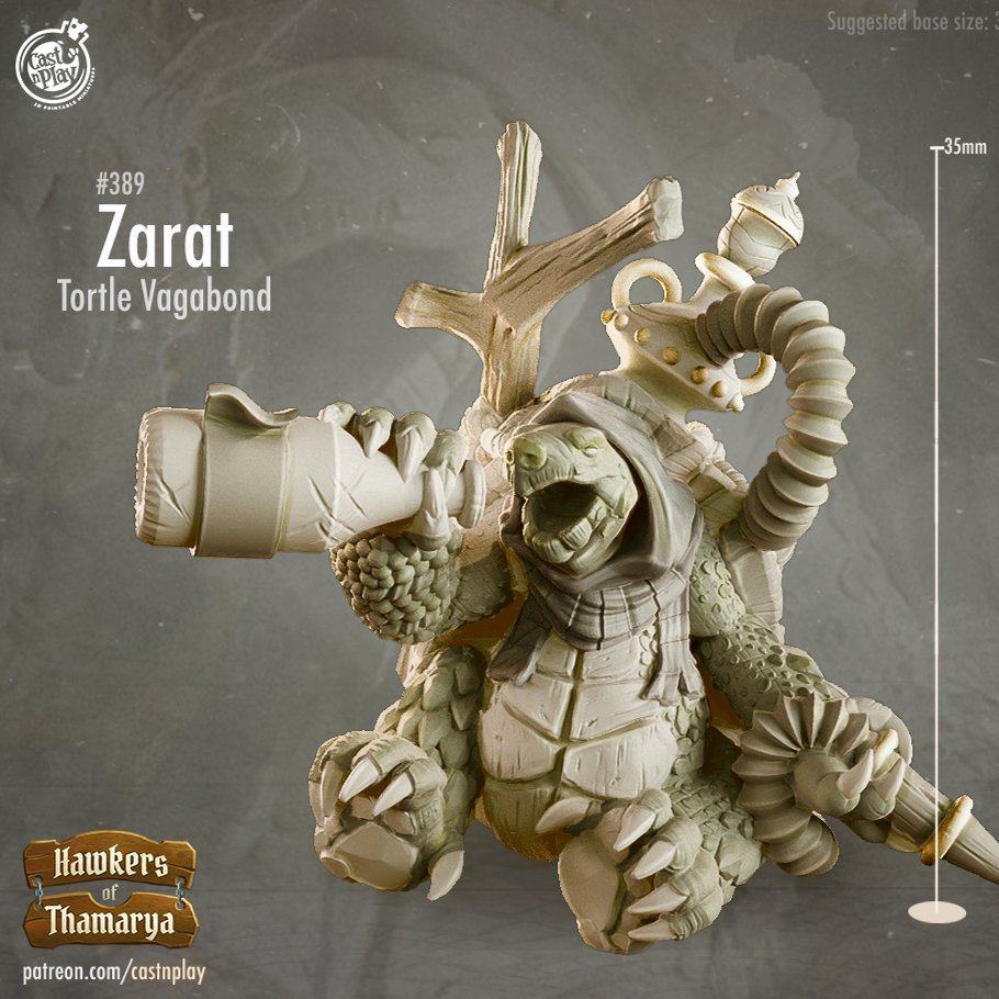 Zarat The Vagabond - Tortle Artificer Miniature - Mini Megastore