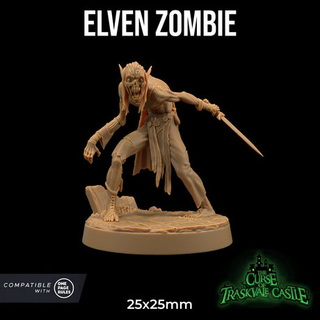 Zombie Elven Rogue Miniature - Mini Megastore