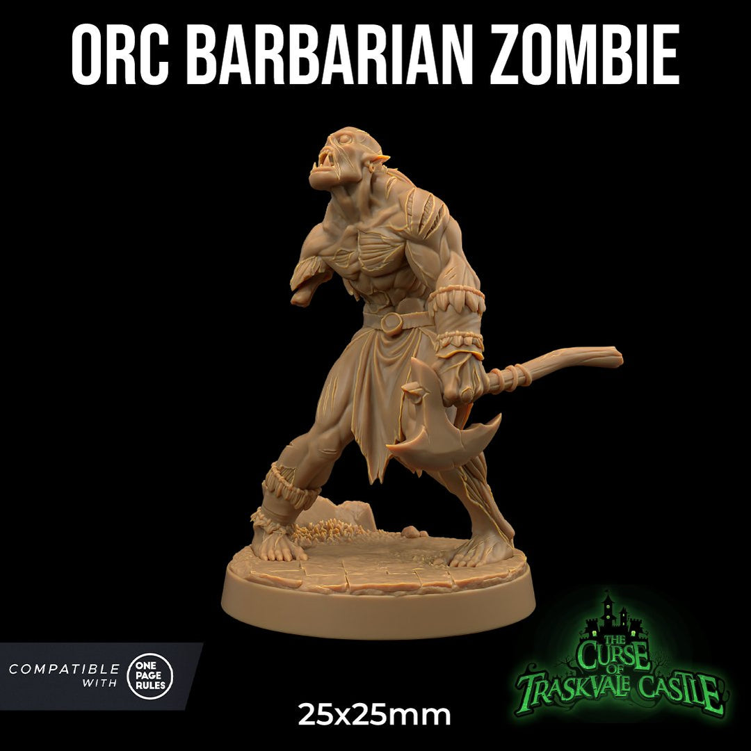 Zombie Orc Barbarian Miniature - Mini Megastore